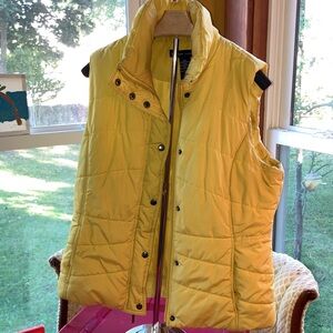 New York & Company Mustard  Yellow Vest Large